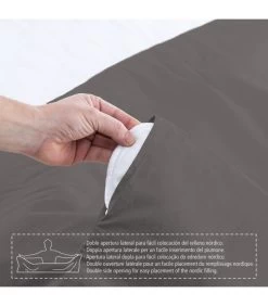 Housse De Couette Lit King Size Gris - 240x260cm -Produits Menagers Boutique housse de couette lit king size gris 240x260cm 2