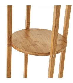 Lampadaire étagère En Bambou Et Abat-jour Blanc - H150cm -Produits Menagers Boutique lampadaire etagere en bambou et abat jour blanc h150cm 4