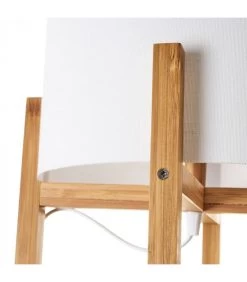Lampadaire étagère En Bambou Et Abat-jour Blanc - H150cm -Produits Menagers Boutique lampadaire etagere en bambou et abat jour blanc h150cm 5