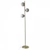 Lampadaire Rétro En Métal Doré + 3 Globes En Verre Blanc -Produits Menagers Boutique lampadaire retro en metal dore 3 globes en verre blanc