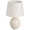 Lampe à Poser Céramique Beige Et Abat Jour Blanc 18x18x28cm -Produits Menagers Boutique lampe a poser ceramique beige et abat jour blanc 18x18x28cm