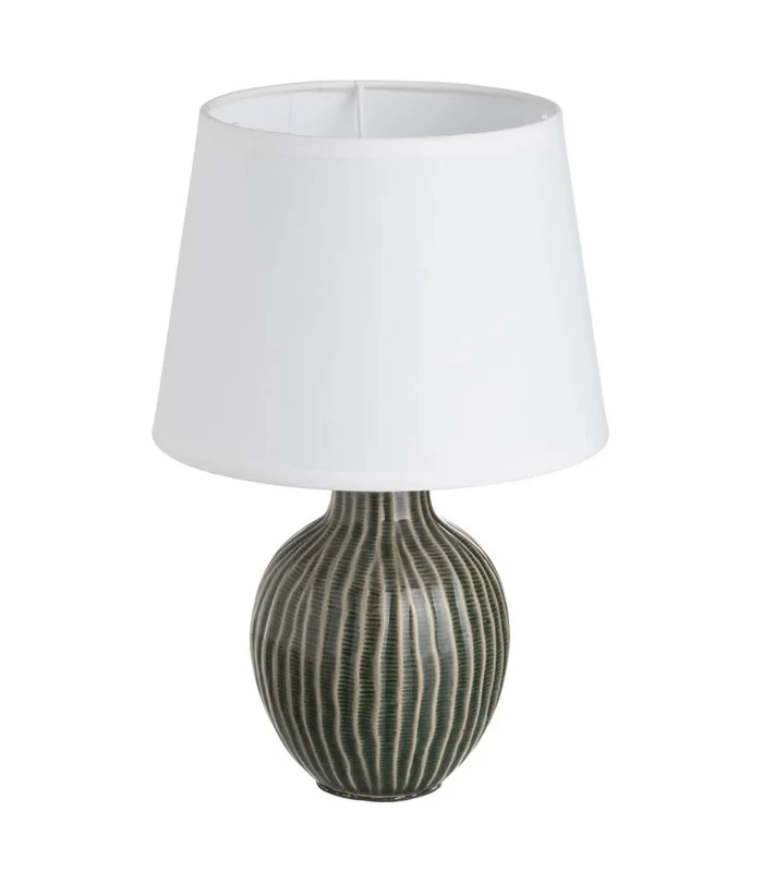 Lampe à Poser Céramique Verte Et Abat Jour Blanc 18x18x28cm 3 Lampe à Poser Céramique Verte Et Abat Jour Blanc 18x18x28cm