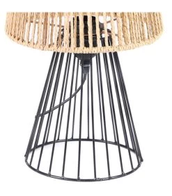 Lampe à Poser Conique Métal Noir Et Corde -Produits Menagers Boutique lampe a poser conique metal noir et corde 2