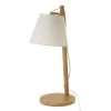Lampe à Poser En Bambou Et Abat-jour En Tissu Blanc - H50cm -Produits Menagers Boutique lampe a poser en bambou et abat jour en tissu blanc h50cm