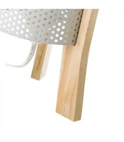 Lampe à Poser En Bois Et Métal Blanc - 14x14x29.5cm -Produits Menagers Boutique lampe a poser en bois et metal blanc 14x14x295cm 2