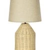 Lampe à Poser En Rotin Tressé Et Abat-jour Beige - 30x30x47cm -Produits Menagers Boutique lampe a poser en rotin tresse et abat jour beige 30x30x47cm