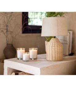 Lampe à Poser En Rotin Tressé Et Abat-jour Beige - 30x30x47cm -Produits Menagers Boutique lampe a poser en rotin tresse et abat jour beige 30x30x47cm 2