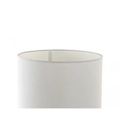 Lampe à Poser Rétro En Métal Doré Et Abat-jour Blanc En Lin - H67cm -Produits Menagers Boutique lampe a poser retro en metal dore et abat jour blanc en lin h67cm 4