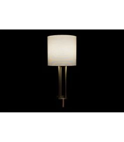 Lampe à Poser Rétro En Métal Doré Et Abat-jour Blanc En Lin - H67cm -Produits Menagers Boutique lampe a poser retro en metal dore et abat jour blanc en lin h67cm 5