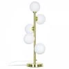 Lampe à Poser Rétro Métal Doré Et 5 Globes En Verre Blanchi -Produits Menagers Boutique lampe a poser retro metal dore et 5 globes en verre blanchi