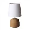 Lampe à Poser Ronde Céramique Marron Effet Naturel - 16x16x27.5cm -Produits Menagers Boutique lampe a poser ronde ceramique marron effet naturel 16x16x275cm