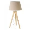 Lampe à Poser Trépied En Bois Et Abat-jour Beige - H69.5m -Produits Menagers Boutique lampe a poser trepied en bois et abat jour beige h695m