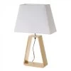 Lampe à Poser Triangle Bois Et Abat-jour Blanc - Hauteur 60cm -Produits Menagers Boutique lampe a poser triangle bois et abat jour blanc hauteur 60cm