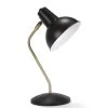 Lampe De Bureau Métal Noir Et Laiton Doré - 20x15x38cm -Produits Menagers Boutique lampe de bureau metal noir et laiton dore 20x15x38cm