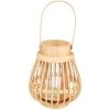 Lanterne En Bambou Et Verre 13x13x27cm -Produits Menagers Boutique lanterne en bambou et verre 13x13x27cm