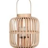 Lanterne En Bambou Et Verre - 24x24x29cm -Produits Menagers Boutique lanterne en bambou et verre 24x24x29cm