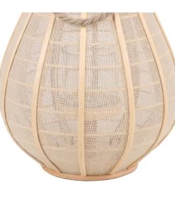 Lanterne En Bois Et Jute 31x31x35cm -Produits Menagers Boutique lanterne en bois et jute 31x31x35cm 2