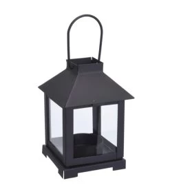 Lanterne En Métal Noir Pour Bougie Chauffe-plat