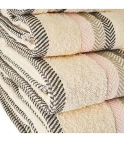 Maxi Drap De Bain Douche Coton Blanc Crème 100x150cm -Produits Menagers Boutique maxi drap de bain douche coton blanc creme 100x150cm 3