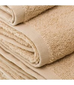 Maxi Drap De Bain / Drap De Douche 100% Coton Beige - 100x150cm -Produits Menagers Boutique maxi drap de bain drap de douche 100 coton beige 100x150cm 2