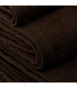 Maxi Drap De Bain / Drap De Douche 100% Coton Chocolat - 100x150cm -Produits Menagers Boutique maxi drap de bain drap de douche 100 coton chocolat 100x150cm 2