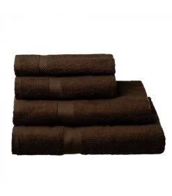 Maxi Drap De Bain / Drap De Douche 100% Coton Chocolat - 100x150cm