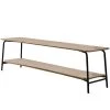 Meuble De Télévision 2 Niveaux Bois Et Métal Noir 150x40x43.5cm -Produits Menagers Boutique meuble de television 2 niveaux bois et metal noir 150x40x435cm
