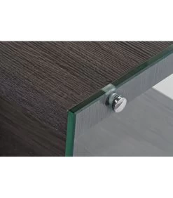 Meuble De Télévision En Bois Marron Foncé Et Verre Trempé - 150x40x55cm -Produits Menagers Boutique meuble de television en bois marron fonce et verre trempe 150x40x55cm 3