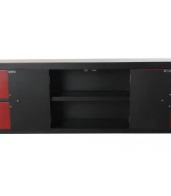 Meuble De Télévision En Bois Noir Et Rouge Chinoiserie -Produits Menagers Boutique meuble de television en bois noir et rouge chinoiserie 2