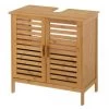 Meuble Salle De Bain Sous Lavabo / Vasque En Bambou 2 Portes -Produits Menagers Boutique meuble salle de bain sous lavabo vasque en bambou 2 portes