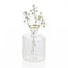 Mini Vase En Verre Strié Et Doré - H9.5cm -Produits Menagers Boutique mini vase en verre strie et dore h95cm