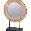 Miroir Décoratif à Poser Rondin De Bois Et Métal Noir -Produits Menagers Boutique miroir decoratif a poser rondin de bois et metal noir