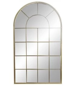 Miroir Fenêtre En Métal Doré - Hauteur 110cm