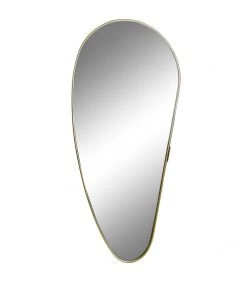 Miroir Goutte En Métal Doré - H40cm