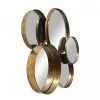 Miroir Métal Doré Vieilli 5 Cercles -Produits Menagers Boutique miroir metal dore vieilli 5 cercles