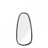Miroir Mural Bois Noir Forme Ovoïde - Hauteur 45cm -Produits Menagers Boutique miroir mural bois noir forme ovoide hauteur 45cm