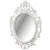 Miroir Mural Ovale Avec Moulures En Polypropylène Blanc