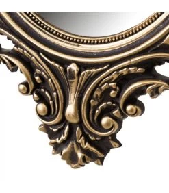 Miroir Mural Ovale Avec Moulures En Polypropylène Couleur Or Antique -Produits Menagers Boutique miroir mural ovale avec moulures en polypropylene couleur or antique 3