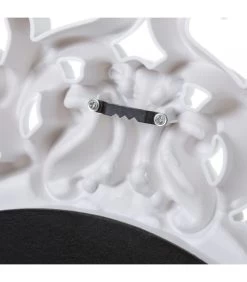 Miroir Mural Ovale Larges Moulures En Polypropylène Blanc -Produits Menagers Boutique miroir mural ovale larges moulures en polypropylene blanc 2