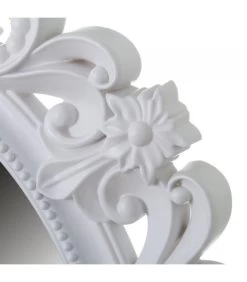 Miroir Mural Ovale Larges Moulures En Polypropylène Blanc -Produits Menagers Boutique miroir mural ovale larges moulures en polypropylene blanc 3