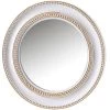 Miroir Mural Rond Avec Moulures En Polypropylène Blanc Et Doré -Produits Menagers Boutique miroir mural rond avec moulures en polypropylene blanc et dore