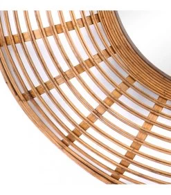 Miroir Mural Rond En Rotin - Diamètre 80cm -Produits Menagers Boutique miroir mural rond en rotin diametre 80cm 2