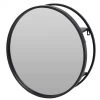 Miroir Rond En Métal Noir Avec étagère -Produits Menagers Boutique miroir rond en metal noir avec etagere