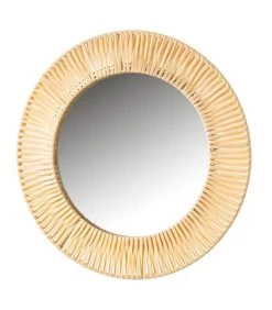 Miroir Rond Rotin - Diamètre 37cm