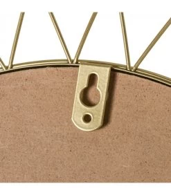 Miroir Rond Soleil Métal Doré - Diamètre 40cm -Produits Menagers Boutique miroir rond soleil metal dore diametre 40cm 2