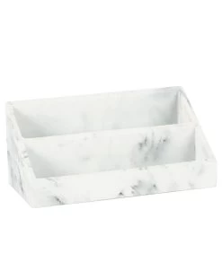 Organisateur Salle De Bain Résine Blanche Effet Marbre