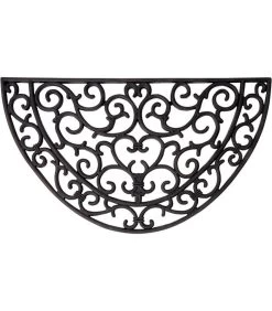 ESSCHERT DESIGN Paillasson Caoutchouc Demi-lune Arabesques