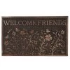 Paillasson Caoutchouc Fleurs Welcome Friends 75x45x1.5cm -Produits Menagers Boutique paillasson caoutchouc fleurs welcome friends 75x45x15cm