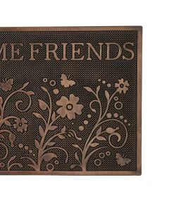Paillasson Caoutchouc Fleurs Welcome Friends 75x45x1.5cm -Produits Menagers Boutique paillasson caoutchouc fleurs welcome friends 75x45x15cm 2