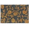 Paillasson Coco Bleu à Fleurs 60x40cm -Produits Menagers Boutique paillasson coco bleu a fleurs 60x40cm